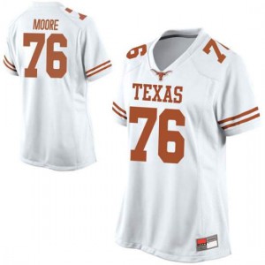 #76 Reese Moore University of Texas Women Game Embroidery Jersey White