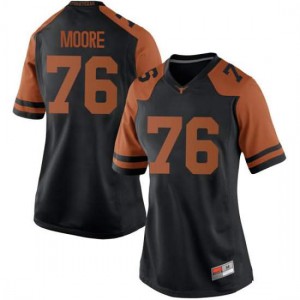 #76 Reese Moore University of Texas Women Game Embroidery Jerseys Black