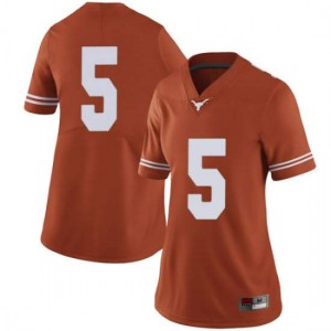 #5 Royce Hamm Jr. University of Texas Women Limited College Jerseys Orange