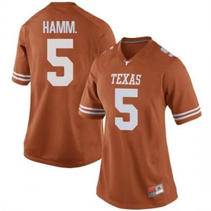 #5 Royce Hamm Jr. Texas Longhorns Women Replica Player Jerseys Orange