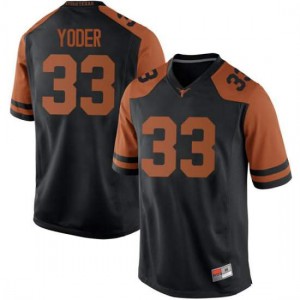 #33 Tim Yoder Texas Longhorns Men Replica Player Jerseys Black