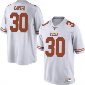 #30 Toneil Carter University of Texas Men Replica Player Jerseys White