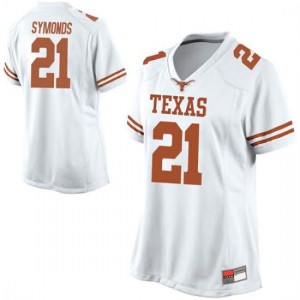 #21 Turner Symonds University of Texas Women Game Football Jerseys White