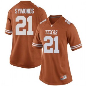 #21 Turner Symonds University of Texas Women Game University Jersey Orange