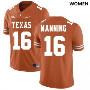 #16 Arch Manning Texas Longhorns Women's Limited Football Jersey - Texas Orange