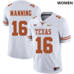 #16 Arch Manning UT Women's Limited Football Jersey - White