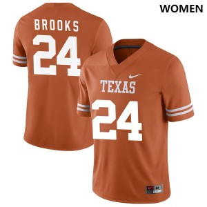 #24 Jonathon Brooks Texas Longhorns Women's Nike NIL Replica Football Jersey - Texas Orange