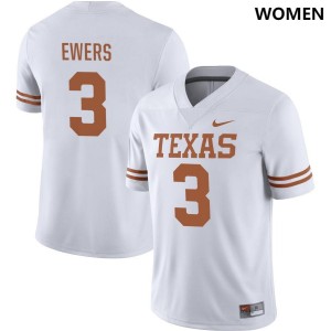 #3 Quinn Ewers Texas Longhorns Women's Nike NIL Replica NCAA Jersey - White