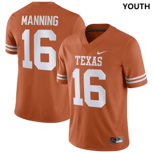 #16 Arch Manning Texas Longhorns Youth Nike NIL Replica NCAA Jersey - Texas Orange