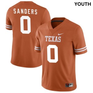 #0 Ja'Tavion Sanders University of Texas Youth Nike NIL Replica Football Jersey - Texas Orange
