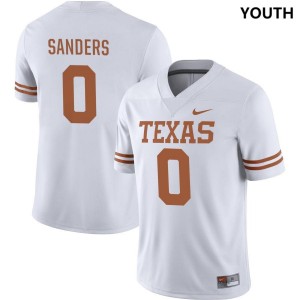 #0 Ja'Tavion Sanders Texas Longhorns Youth Nike NIL Replica Stitched Jersey - White