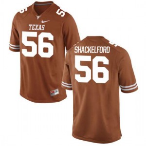 #56 Zach Shackelford Texas Longhorns Men Limited Embroidery Jerseys Tex Orange