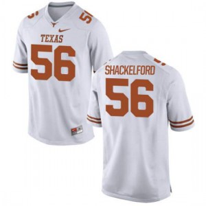 #56 Zach Shackelford University of Texas Women Game Player Jerseys White