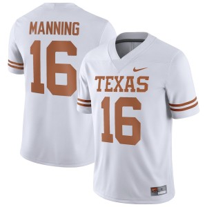 #16 Arch Manning Texas Longhorns Men's Nike NIL Replica Embroidery Jersey - White