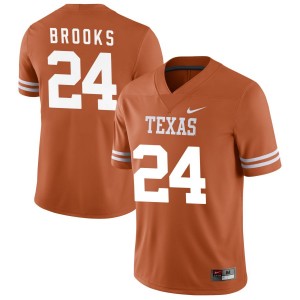 #24 Jonathon Brooks UT Men's Nike NIL Replica Football Jersey - Texas Orange