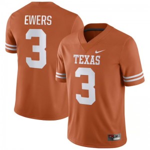 #3 Quinn Ewers Texas Longhorns Men's Nike NIL Replica Football Jersey - Texas Orange