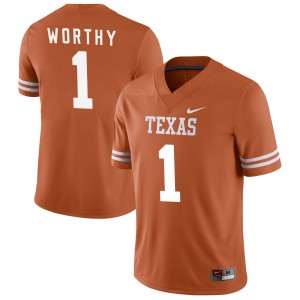 #1 Xavier Worthy Texas Longhorns Men's Nike NIL Replica Player Jersey - Texas Orange
